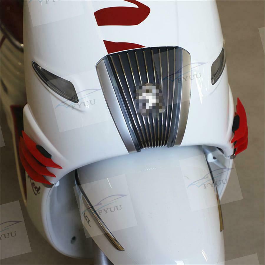 3 Pair Motorcycle Side RED Winglets Wind Fin Spoiler Trim Cover Air Deflector
