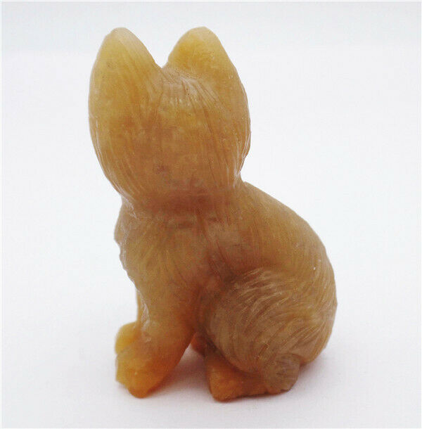48x32x20mm Natural Yellow Aventurine Carved Cat Decoration Statue Decor HH7660