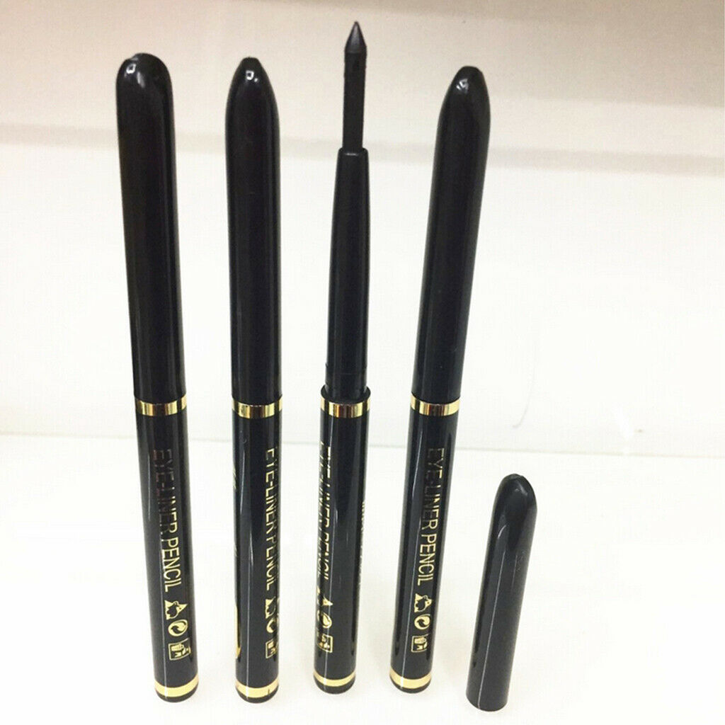 12x Black Waterproof Eye Shadow Eye Liner Eyeliner Pencil Makeup Pens Set