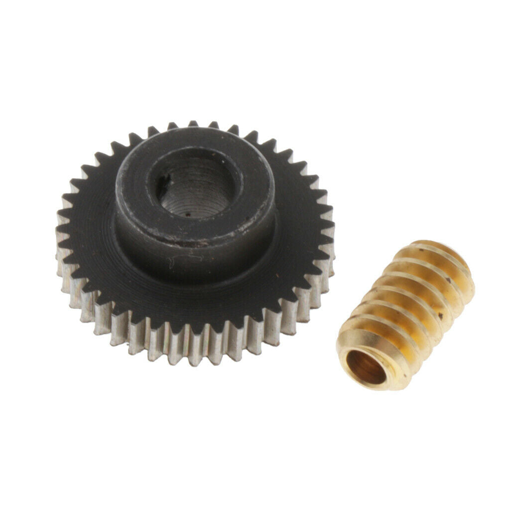 2X0.5 Modulus Steel Worm Gear Wheel 40 Tooth  + Brass Gear Shaft Set