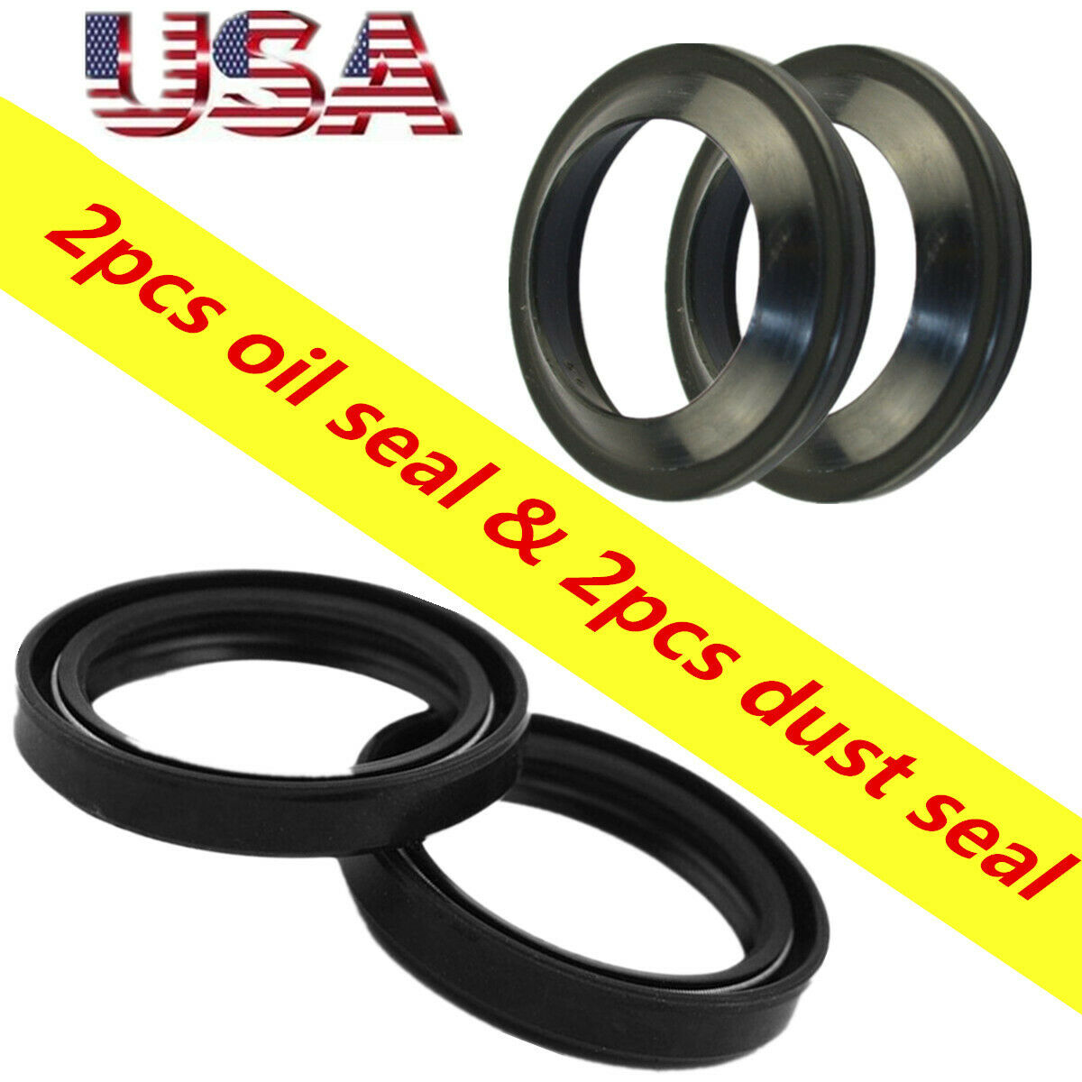 1 Set Front Fork Damper Oil Seals& Dust Seals For KX80 For YZ80 BW200 TW200