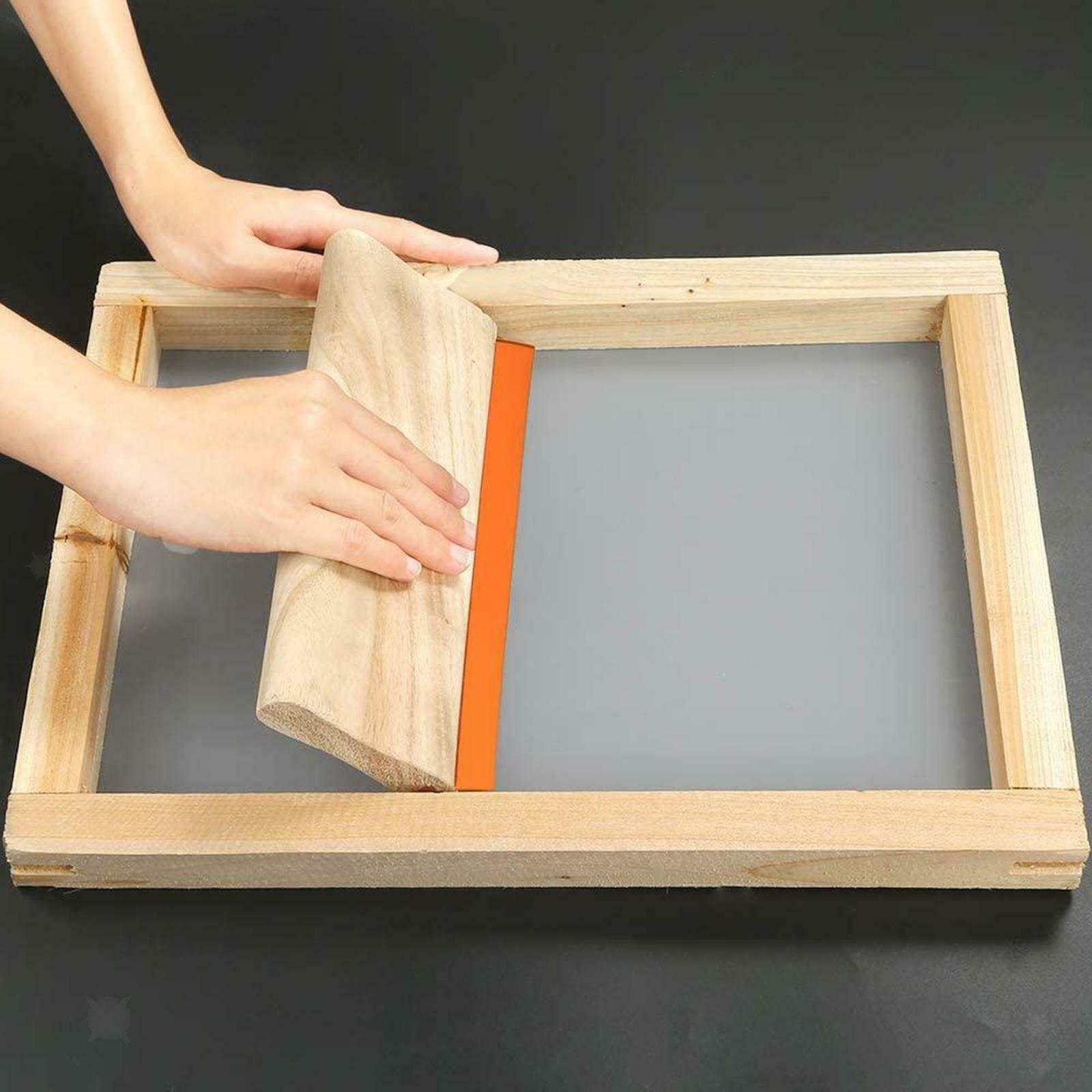 24x Screen Printing Kit Tool with Wooden Silk Screen Printing Frame Masking Tape
