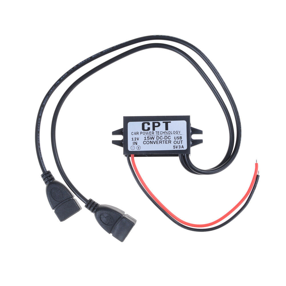 DC-DC 12V to 5V Mini A type USB Dual Converter Step Down Power Module H-qkQ Lt