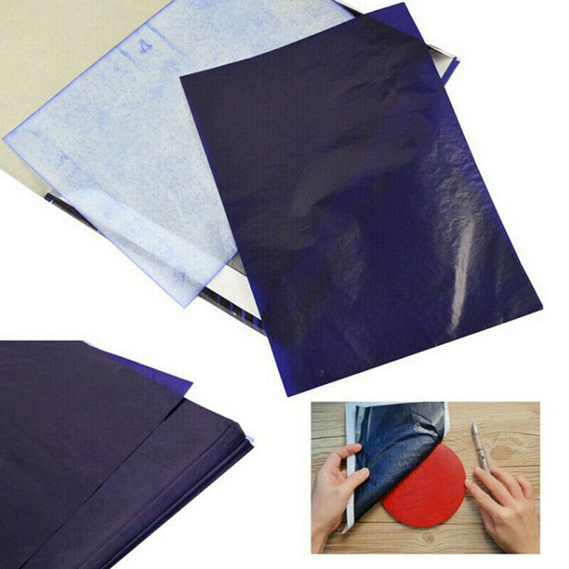 100 Sheets A5 Dark Blue Carbon Hand Stencil Transfer Paper Hectograph Repro  SJ