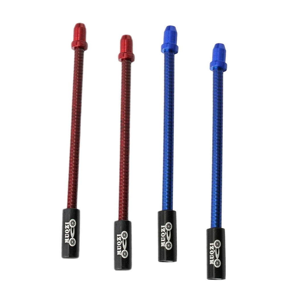 4 Pack Flexible Brake Noodle Bike V Brake for Mountain Road Bike Blue+Red