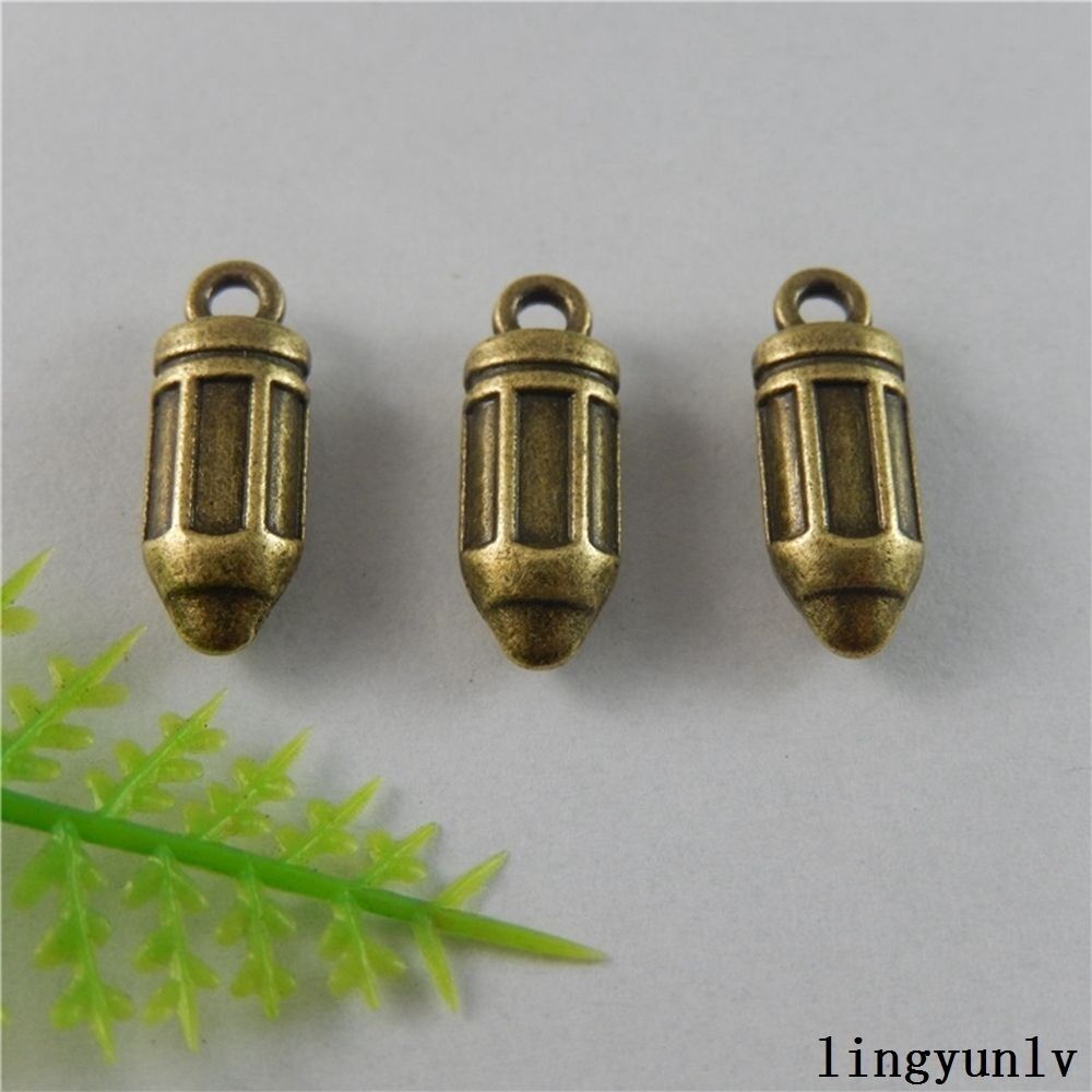 30 pcs Antiqued Bronze Mini Missile Alloy Charm Pendant Jewelry Craft 17*6*5mm