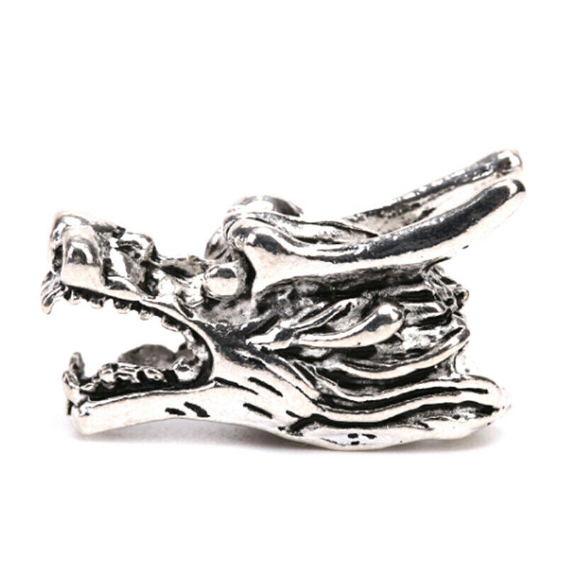 5pcs/set Dreadlocks Braid Tube Rings Dragon Head Loose Beads Hair Ring Jewelr_WF