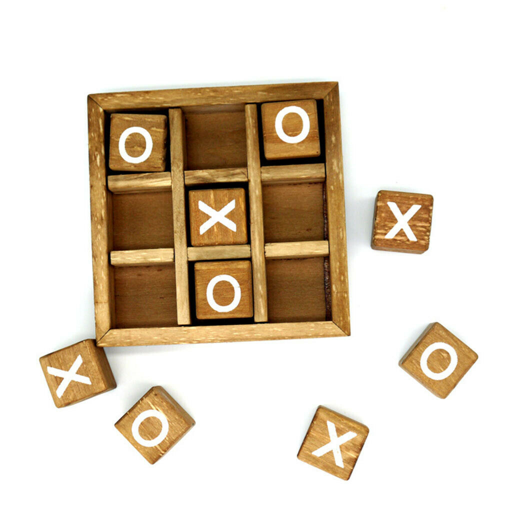 Traditional Wooden Tic Tac Toe Play Set