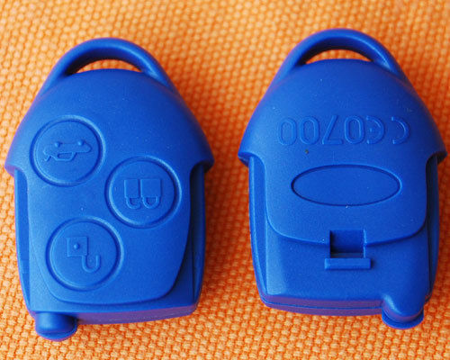 3 BUTTON REMOTE FOB KEY CASE SHELL BLUE FOR FORD TRANSIT CONNECT FOCUS MONDEO
