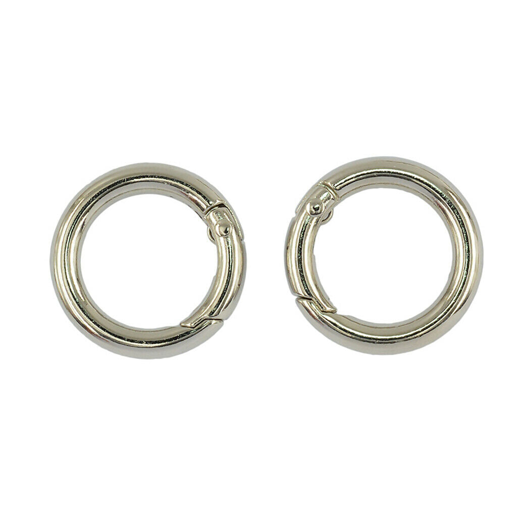10 Pieces Zinc Alloy Circle Spring Snap Hook Clip Keychain