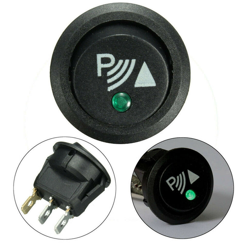 3 Pin Car 20A 12V Push Button Rocker Switch Control Parking Sensor