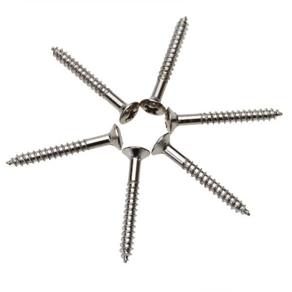 6pcs Chrome Guitar  Pickup Mounting Screws And Springs For Guitars