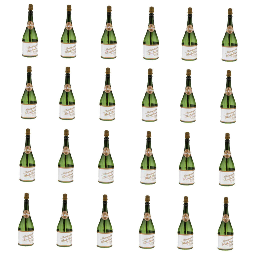 24x Empty Bubble Blowing Mini Champagne Soap Bottles Wedding Party Play Toys