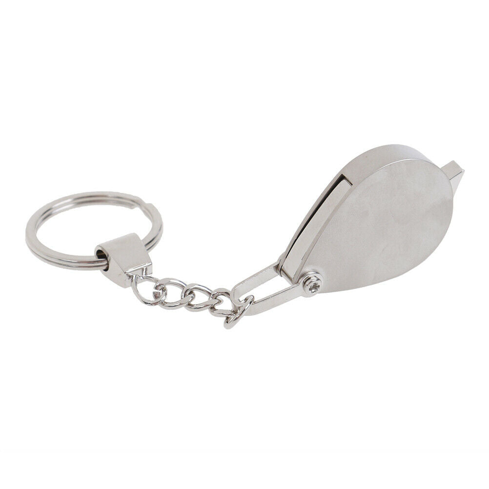 Loupe Folding Pocket 10X Magnifier Loupe Magnifying Glass Lens With Keychain TL