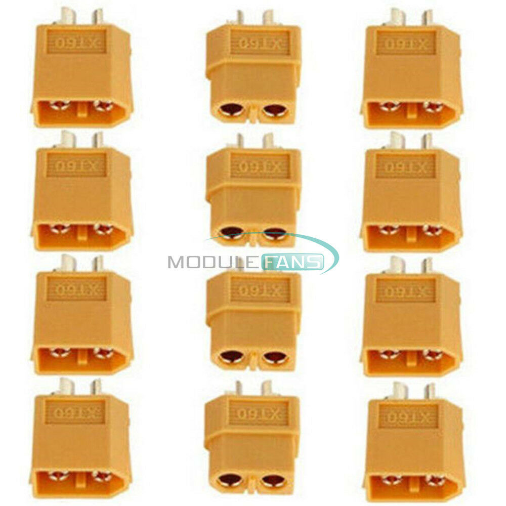 10Pairs 20PCS XT60 Bullet Connectors Plugs Male & Female For RC LiPo Battery