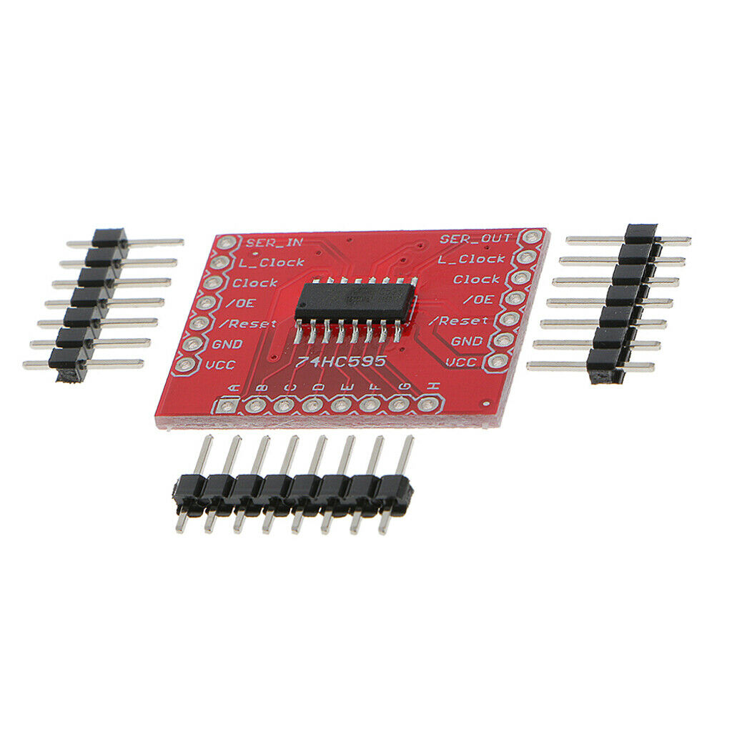 Plastic 74HC595 Shift Board Breakout IC Chip Standard 0.1" Spaced Headers