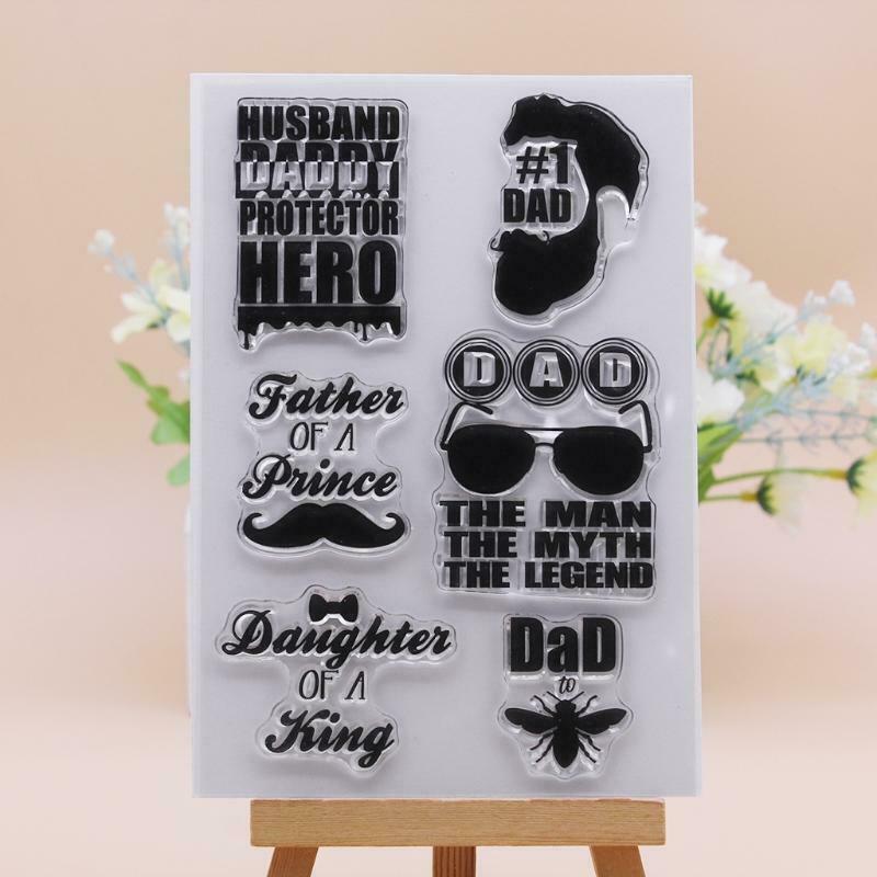 Dad Silicone Clear Seal Stamp DIY Scrapbooking Embossing Photo Album Decorative