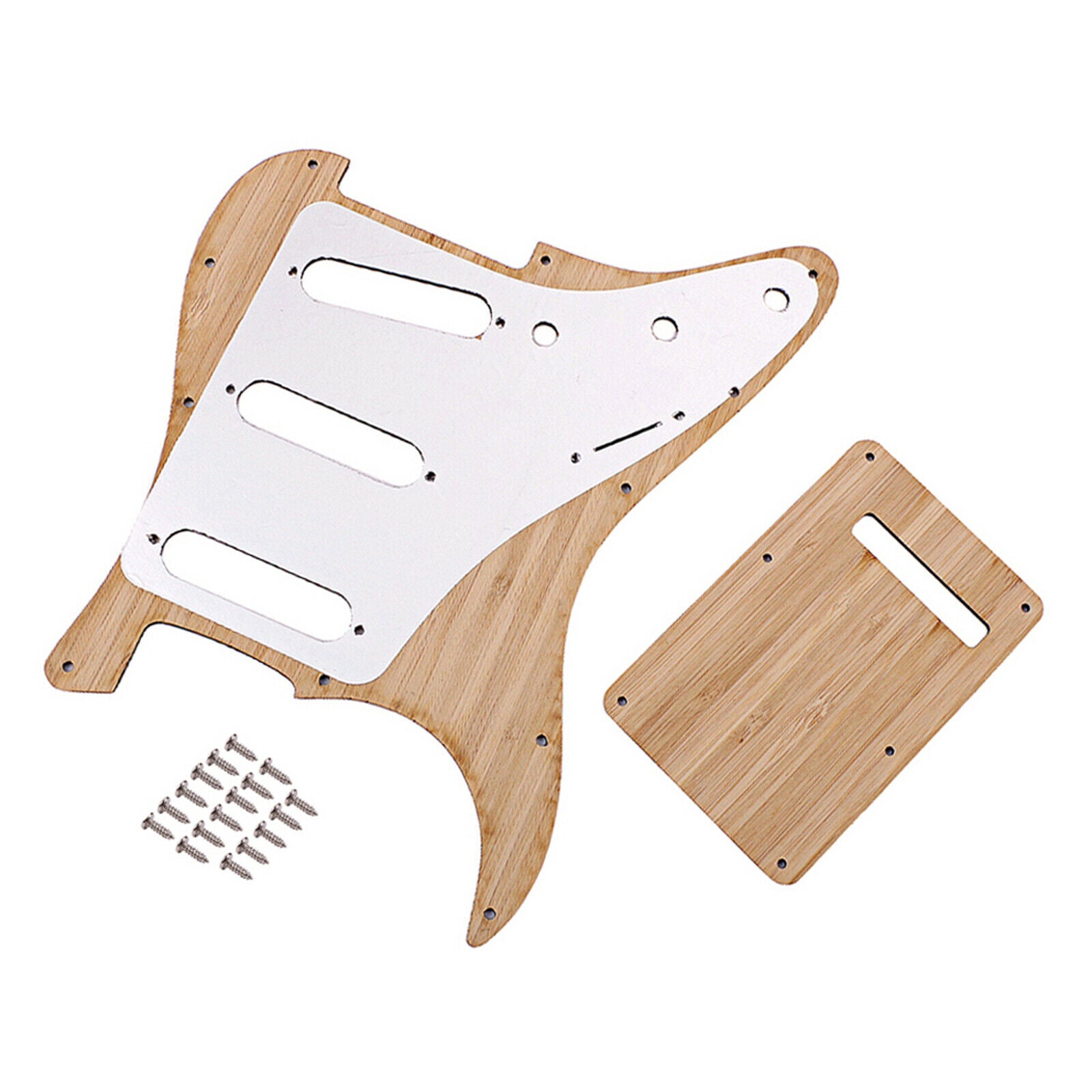 Guitar Pickguard for Electric Guitar Parts SSS 1 Ply Bamboo Modern Style