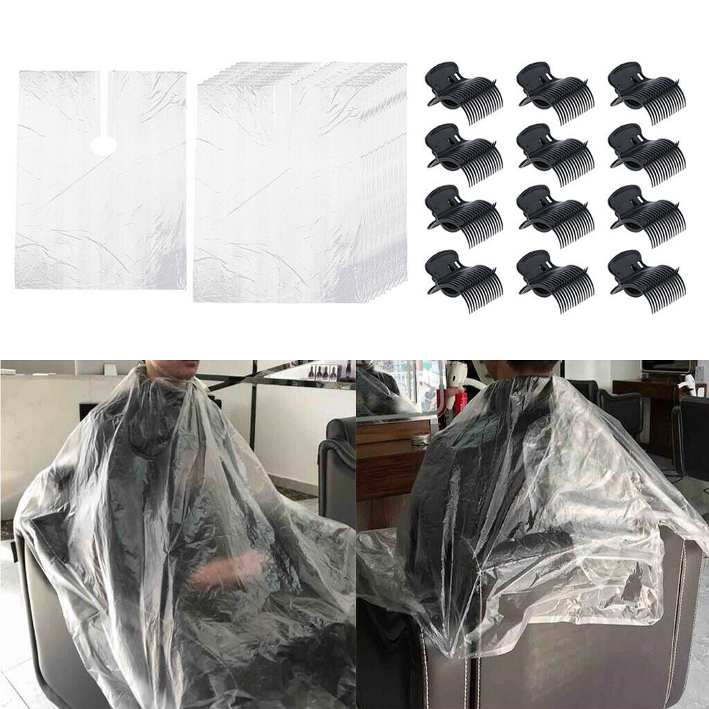 50x Haircut Capes Barber Salon Gown Adjustable Shampoo Hair Color Gowns