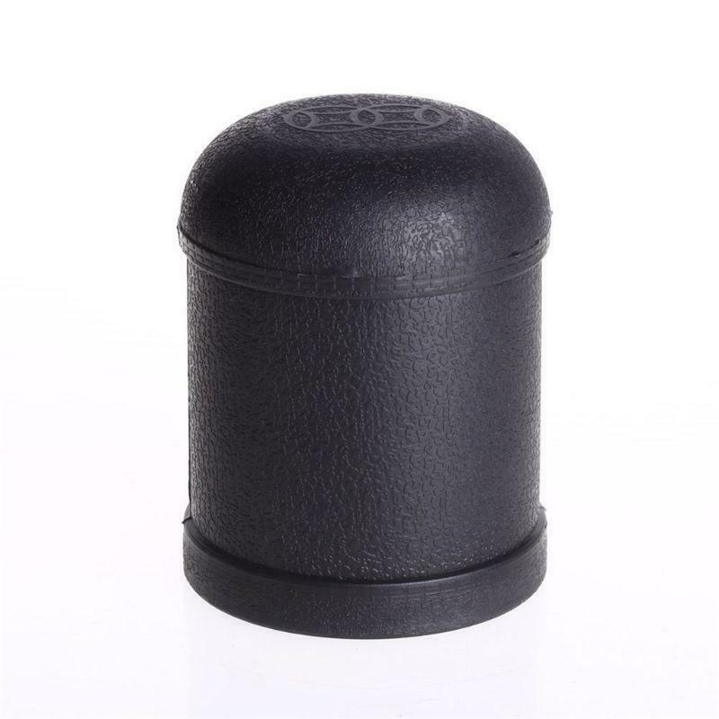 Black PVC Dice Cup Board Game KTV Pub Casino Party Game Dice Box with 5 Dices