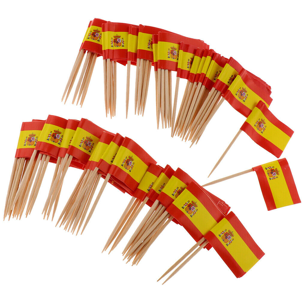 400 Pcs Cupcake Toppers Flag, Country Toothpick Flag, Small Mini Stick Flags