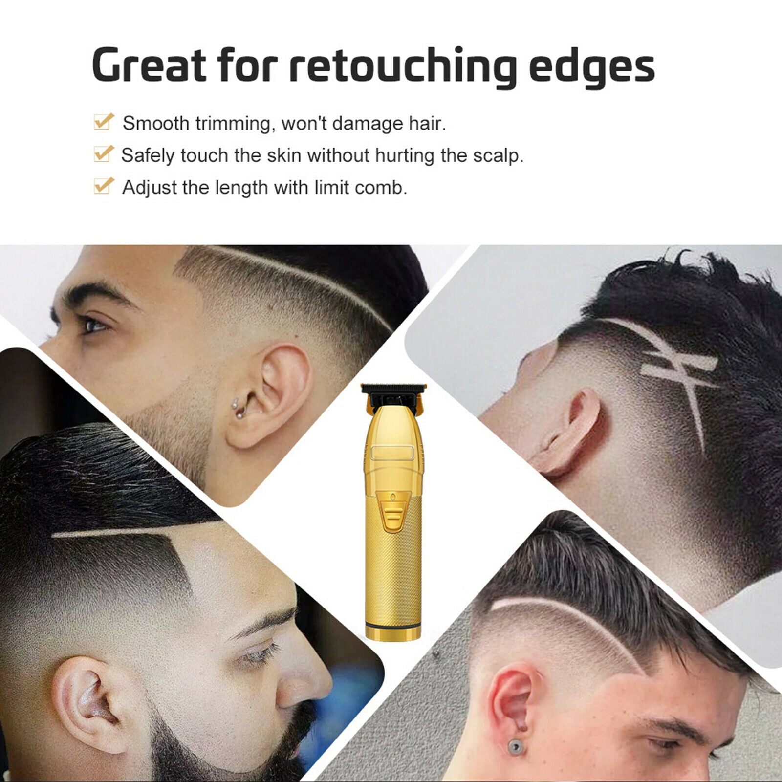 Professional Hair Clipper Electric Cordless Trimmer Shaver Hair Cutting Shaving