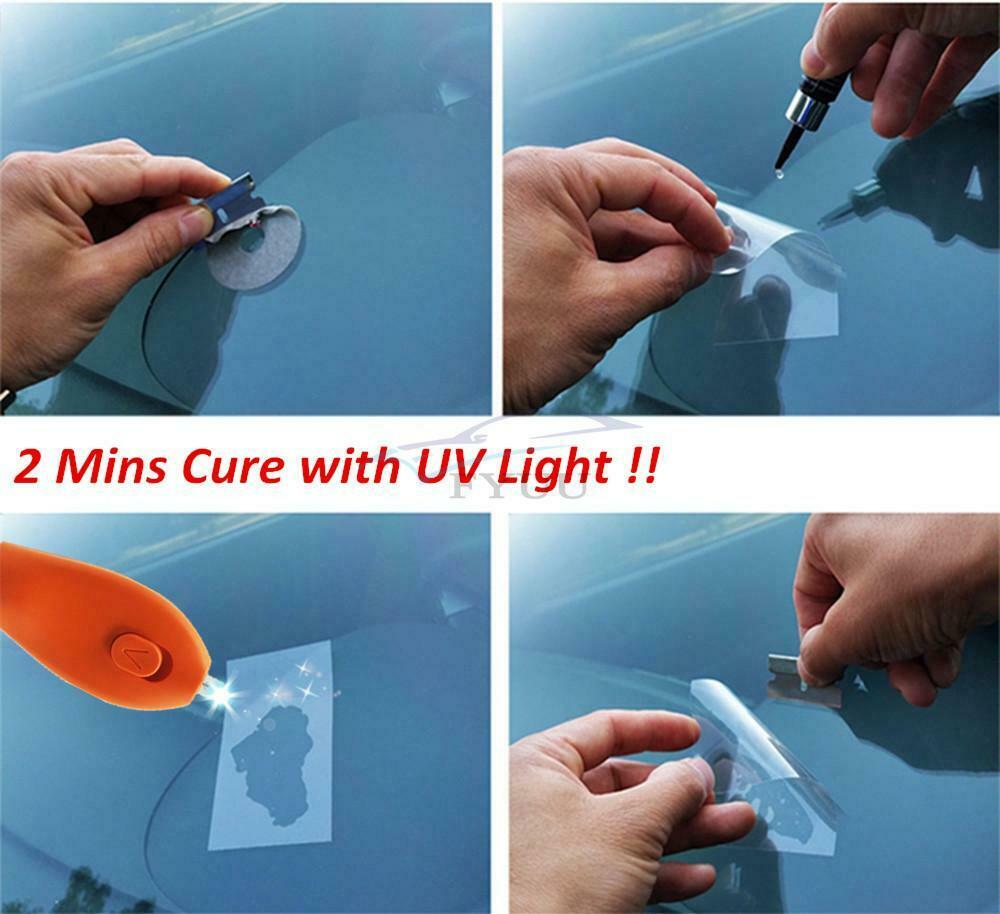 1 × Auto Car Glass Windshield Repair Kit With Pedestal\UV Light\Adhesive Seal