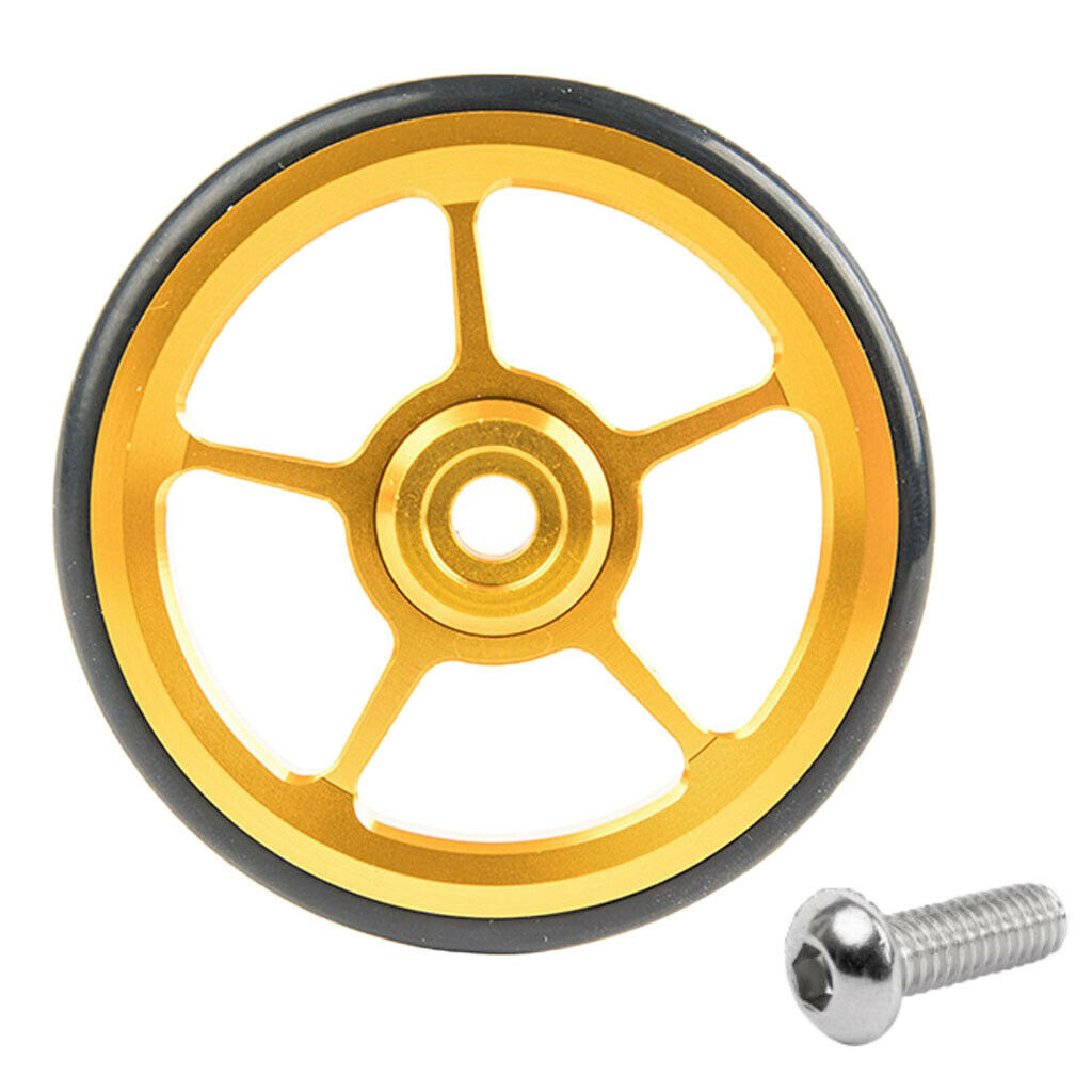 2x Alloy Bike Easy Wheels 6cm Bicycle Modification Replacement for Brompton