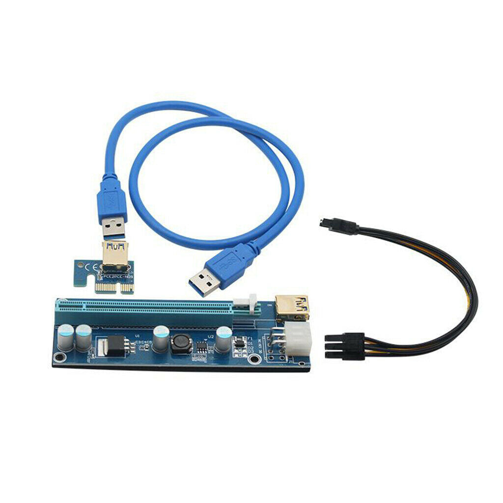 60cm PCI-E Riser Card 009S Express 1x to 16x Extender Adapter USB Data Cable