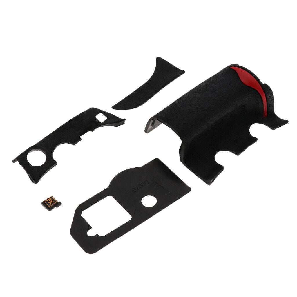 4Pieces Front/Rear Grip Rubber Set Repair Parts + Tape for Nikon D700 Camera