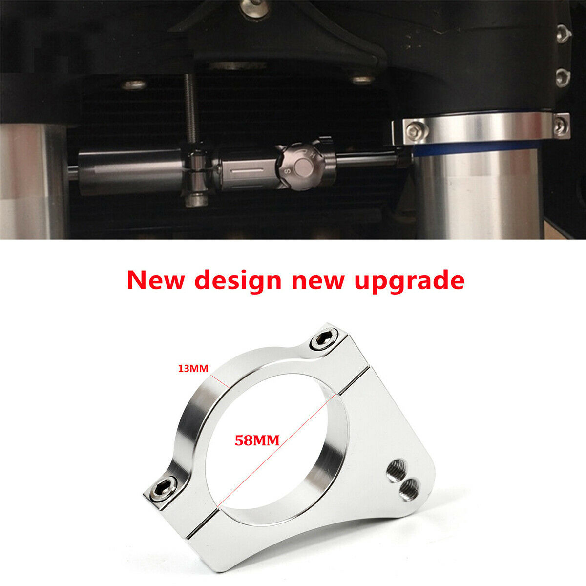 58MM Universal Motorcycle Aluminum Steering Shock Absorber Front Fork Bracket