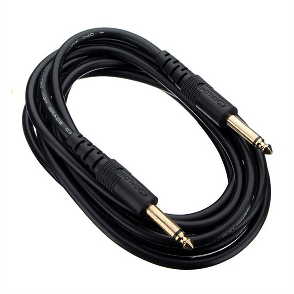 10FT 6.35mm Guitar AMP Instrument Patch Straight JACK Male Lead Cable Cord Nice