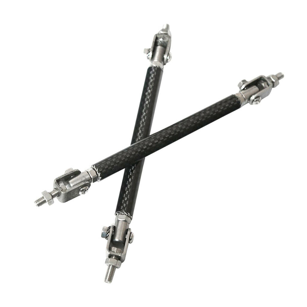 2pcs Car Front Bumper Lip Splitter Strut Rod Tie Support Bars Universal 10cm