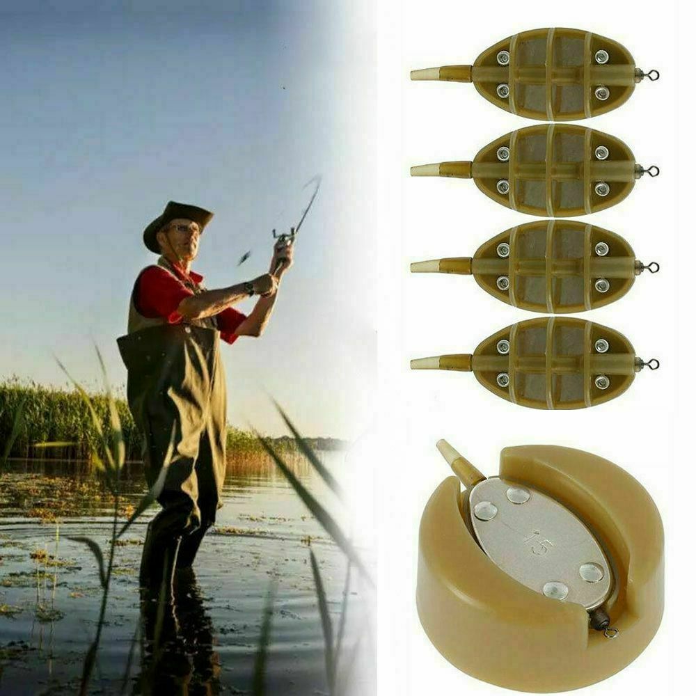 shing ToolsOutdoor 4+1 Mould Kit Inline Method Feeders Bait Holder Lead Sinker