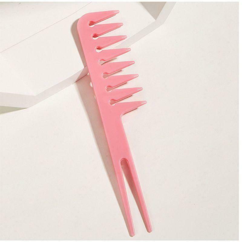 Wide Teeth Hairbrush Fork Comb Men Beard Hairdressing Brush Styling Tool