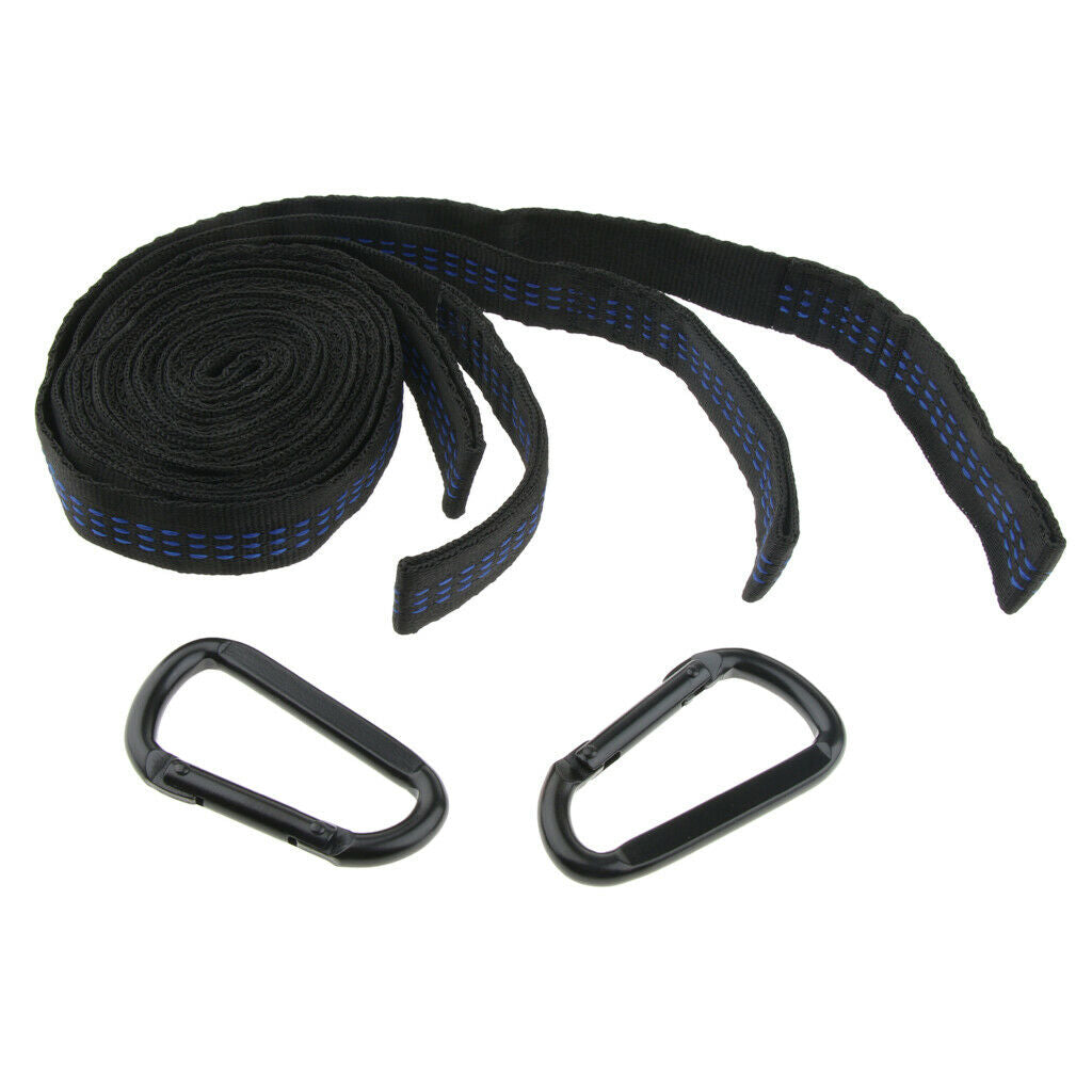 Hammock Hanging Straps Set 2 X Straps With 2 X Carabiners