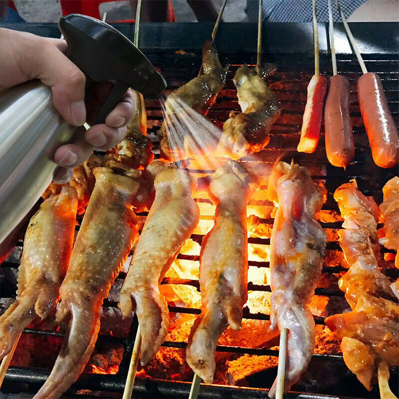 Kitchen Oil Pot Stainless Spray Bottle Sauce Vinegar Sprayer BBQ / Cooking Tool