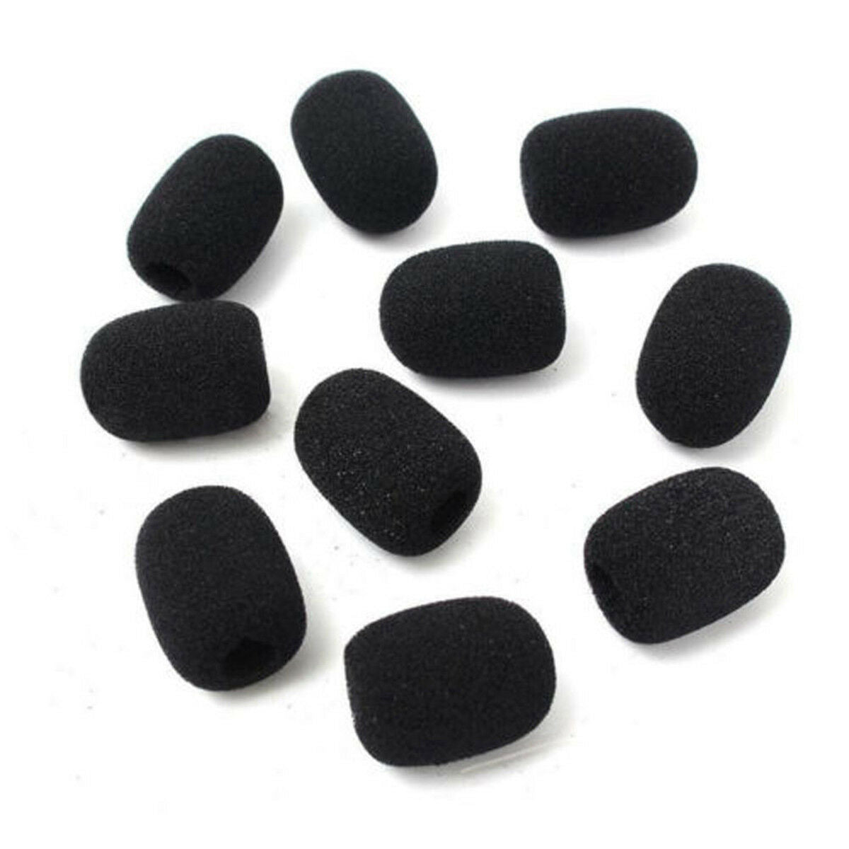 10PCS Microphone Headset Grill Windscreen Sponge Foam Black Mic Cover Hot