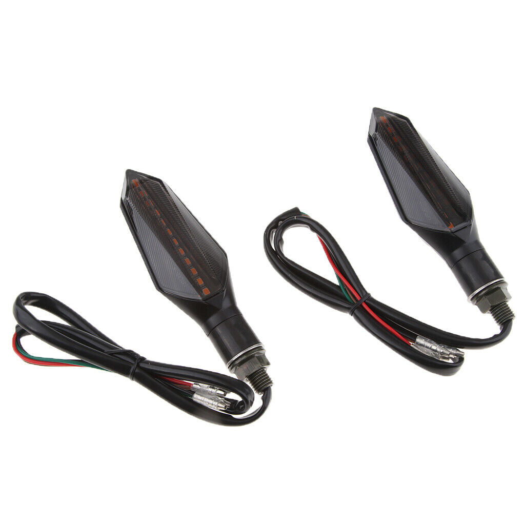 2pcs 12 LED Universal Motorcycle Turning Signal Lamp Flash Light Lamp Blue