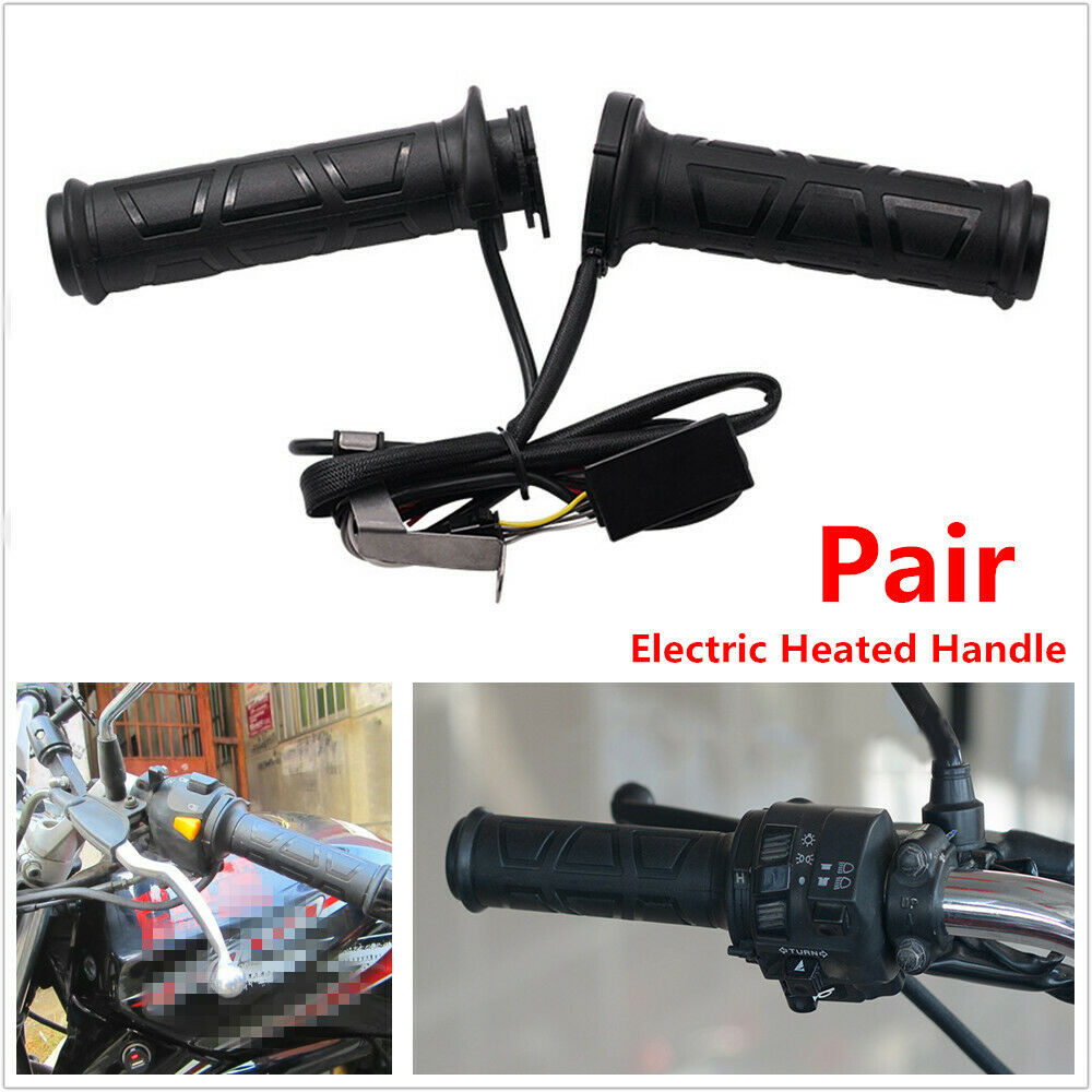 2x Upgrade Adjustable Motorcycle Bikes Heated Handle bar Motorbike Heating Grips