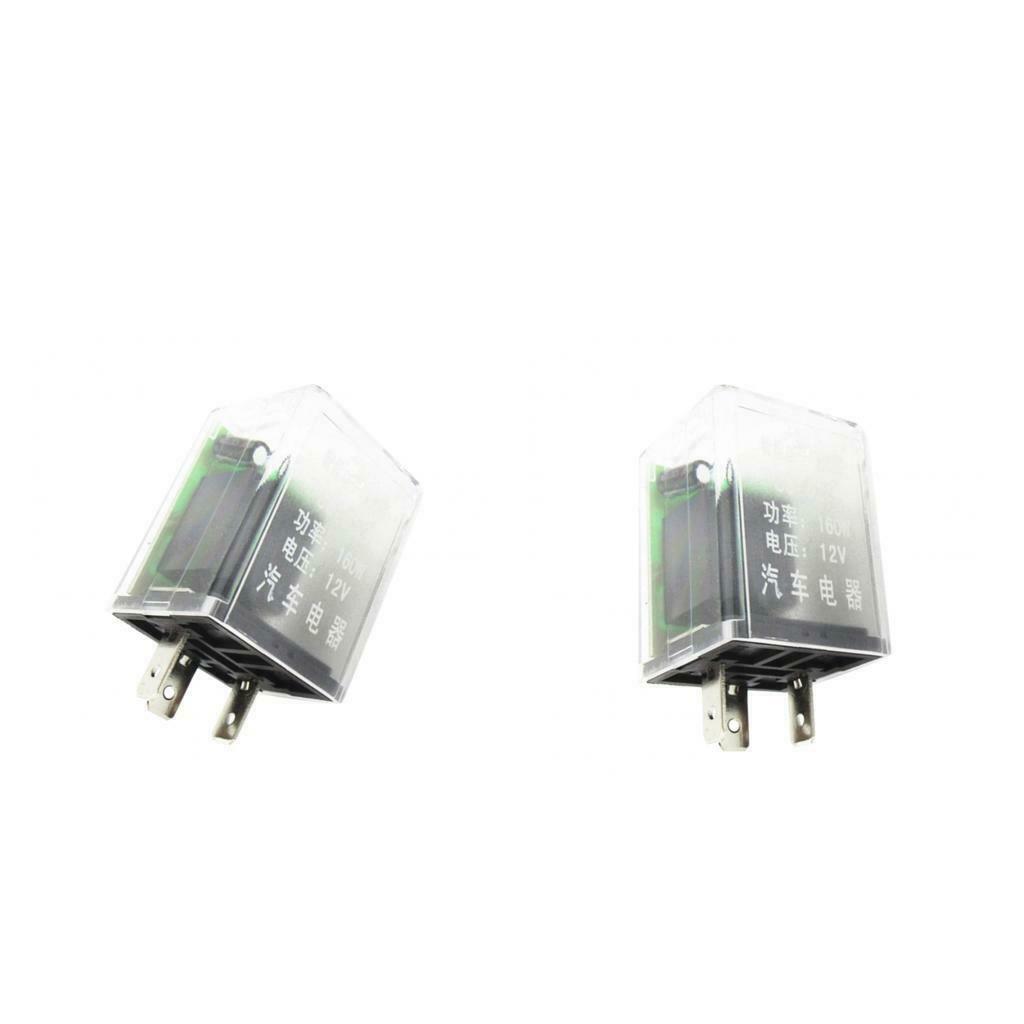 2 Pieces Car 12V 160W 3Pin Turn Signal Blink Light Electronic Flasher Relays