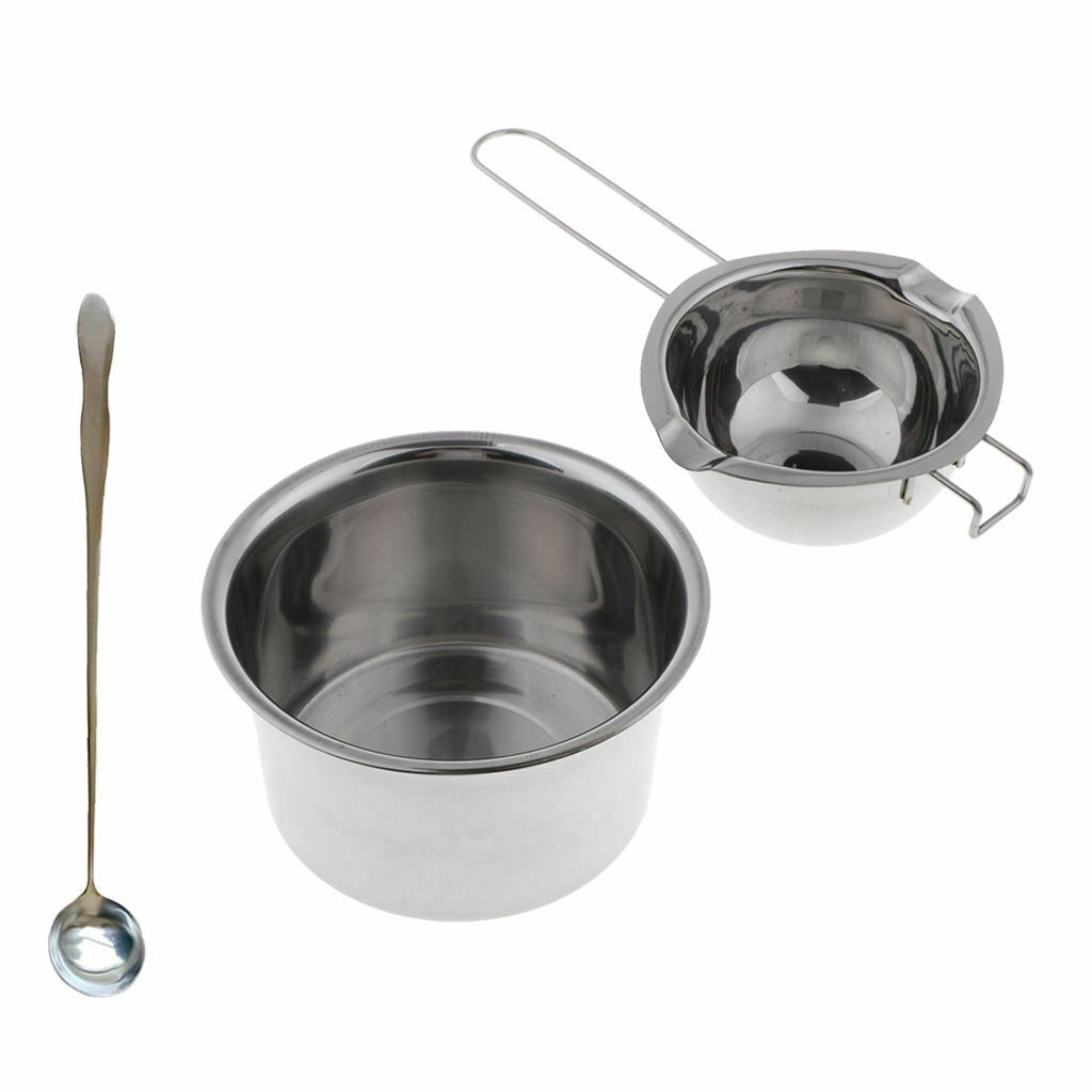 3pcs Double Boiler Wax Melting Pot Stirring Spoon for DIY Candle Soap Crafts