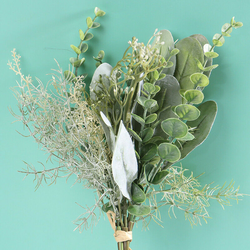 Grass and leaves mixed bundle artificial flower supplies home living room.l8