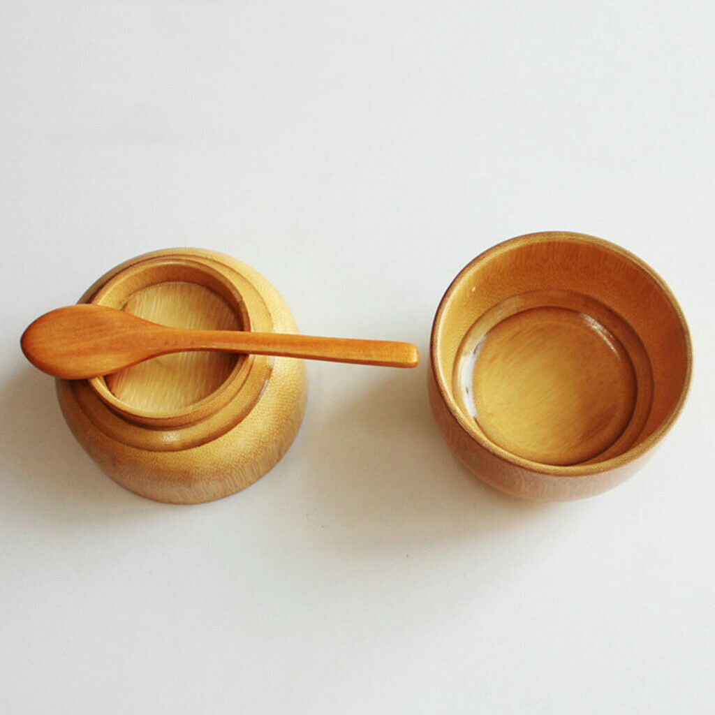 2x Handmade Bamboo Children's Soup Salad Serving Bowl Pasta