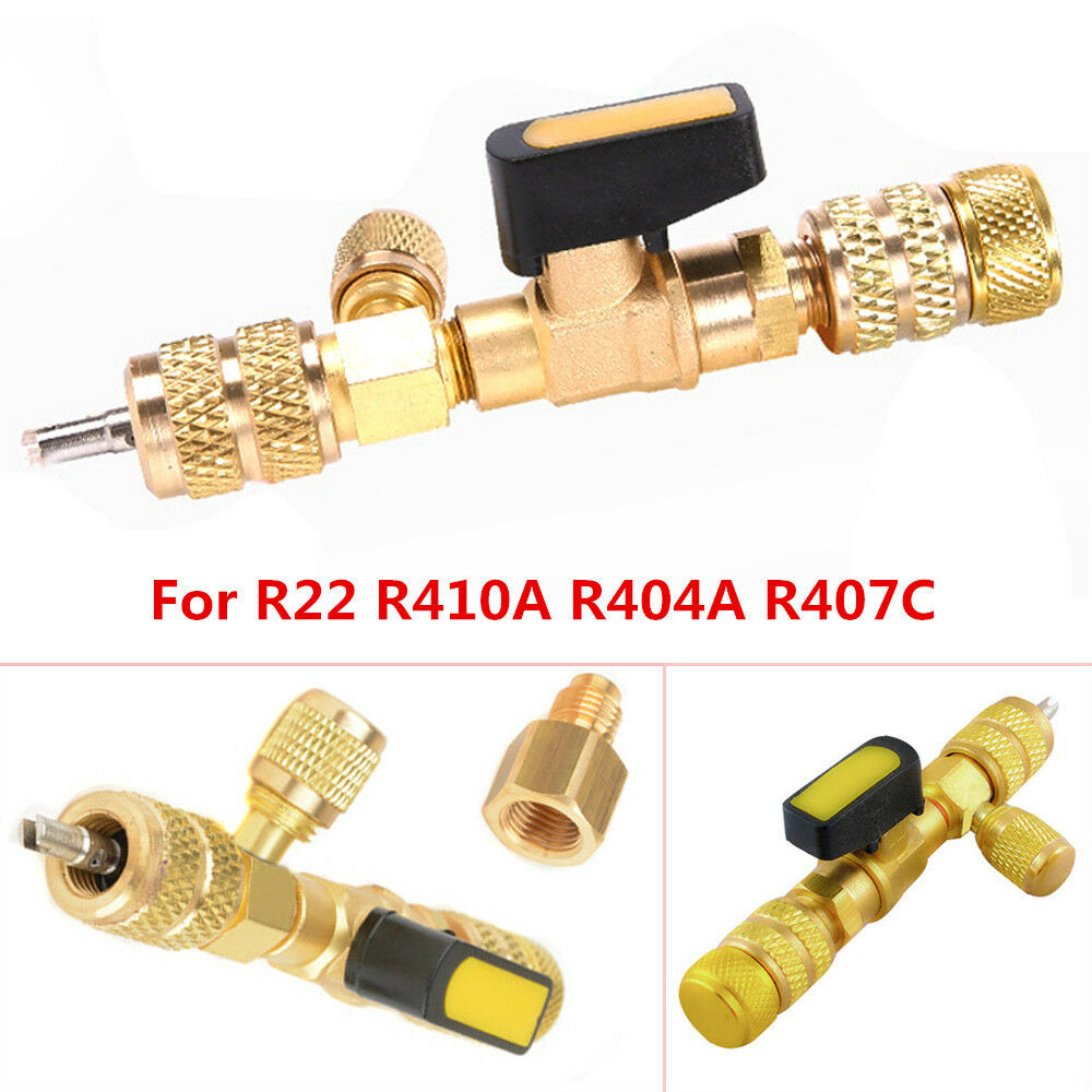 2in1 1/4" 5/16" booth Valve Core Removal Install Tool for R22 R410A R404A R407C