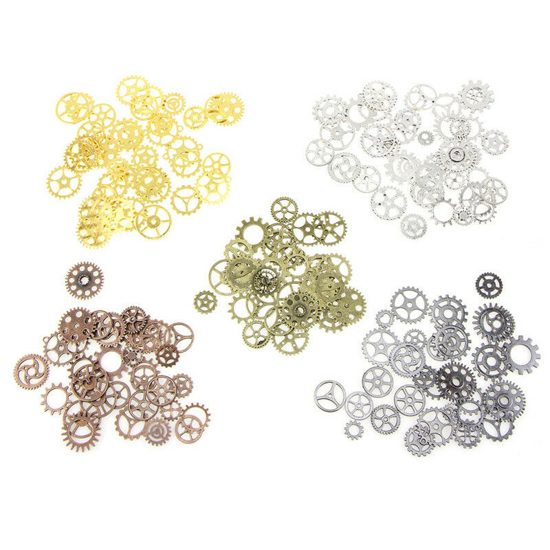 Mixed Watch Parts Steampunk Jewelry Art Craft Gear Pendant Accessories Vin.l8