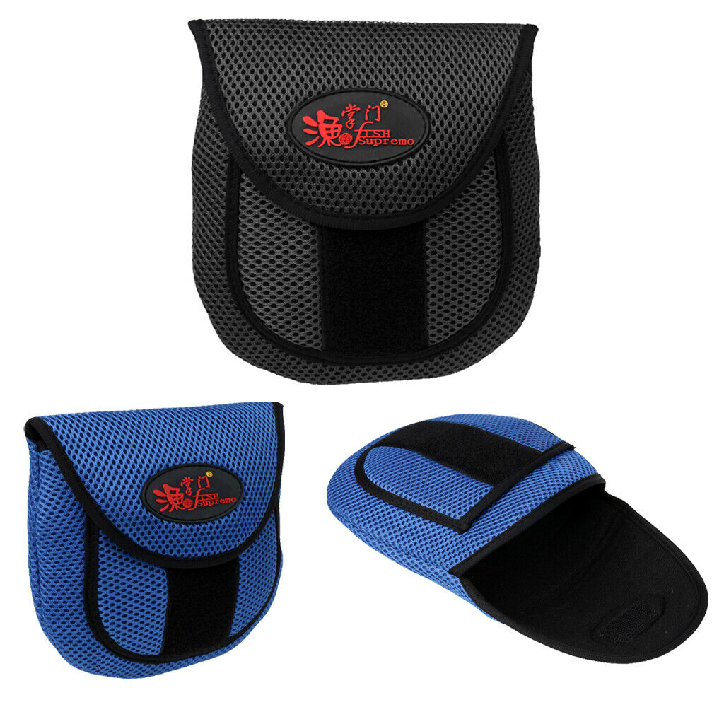 Portable Bait casting Fishing Reel Protective Case Cover Storage Bags Black