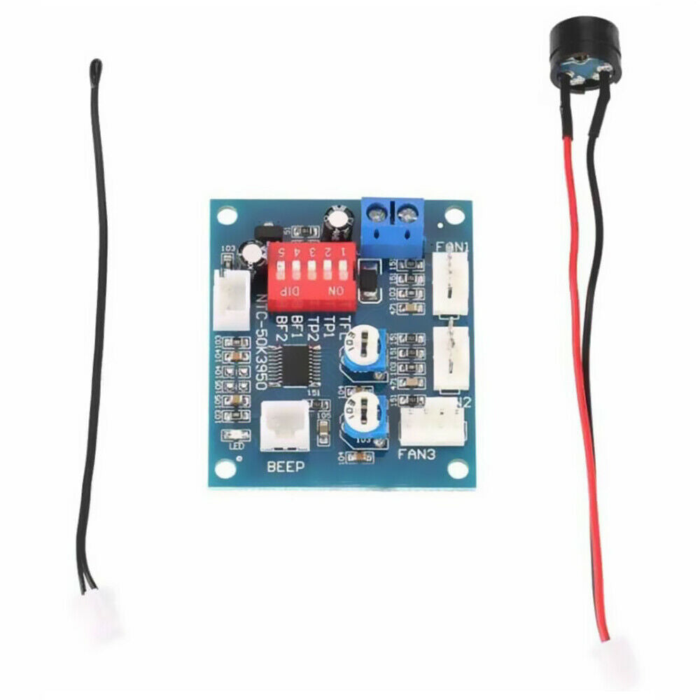 12V Regulator PWM Fan Temperature Control Module High-Temp Alarm Speed Control
