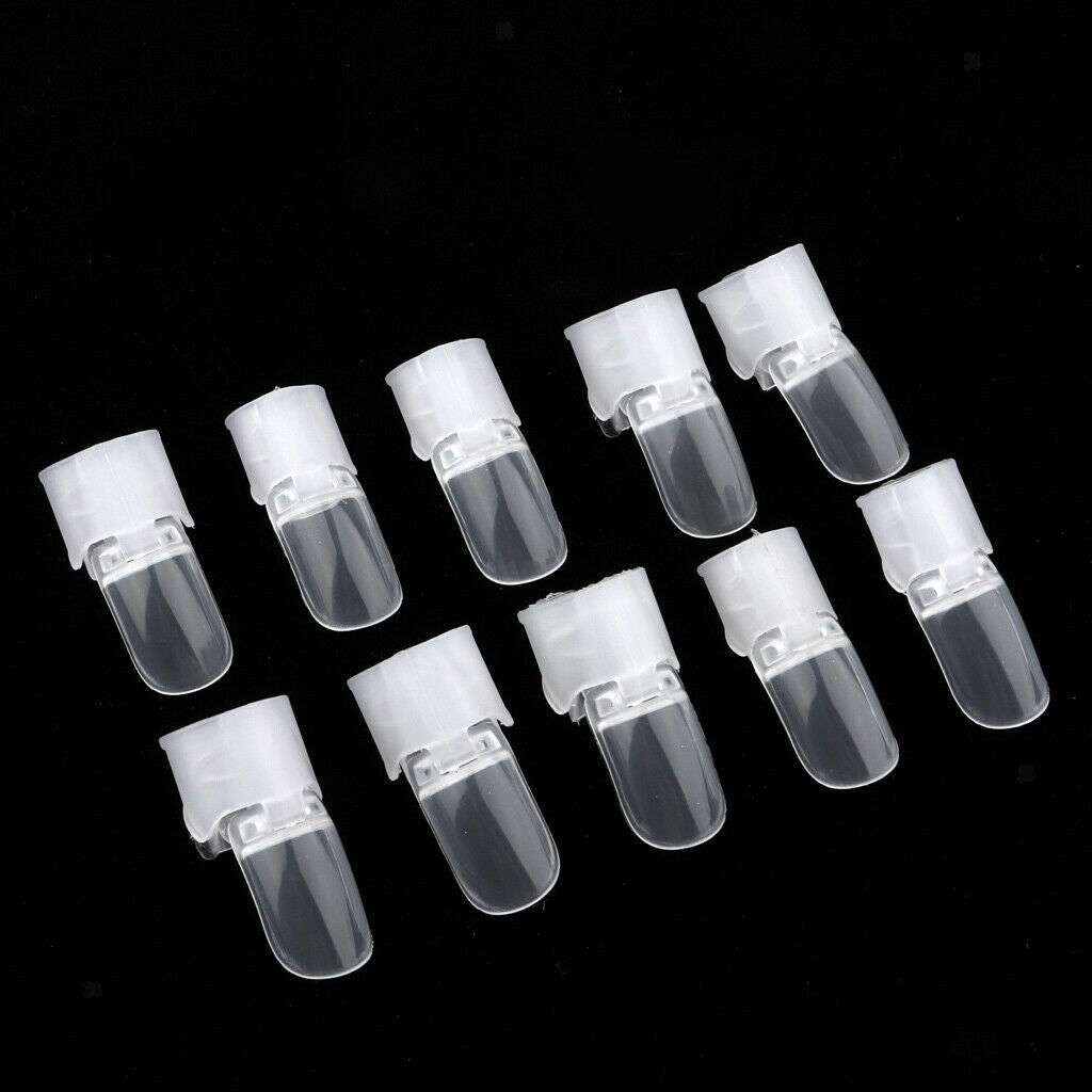 10Pieces Transparent Manicure Finger Nail Tips Cover Polish Shield Protector