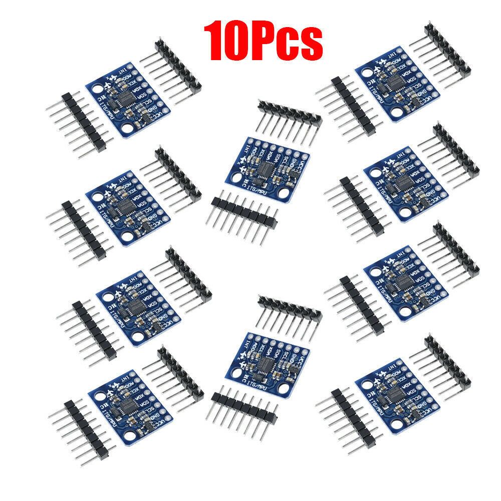 10PC 3 Axis Accelerometer Sensor Gyroscope 6DOF Module MPU-6050 3-5V for Arduino
